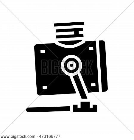 Indoor Space Heater Garage Tool Glyph Icon Vector. Indoor Space Heater Garage Tool Sign. Isolated Sy