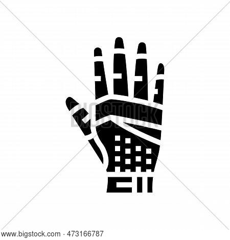 Work Gloves Garage Tool Glyph Icon Vector. Work Gloves Garage Tool Sign. Isolated Symbol Illustratio