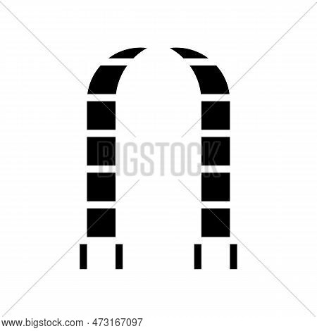 Garden Trellis Tool Glyph Icon Vector. Garden Trellis Tool Sign. Isolated Symbol Illustration