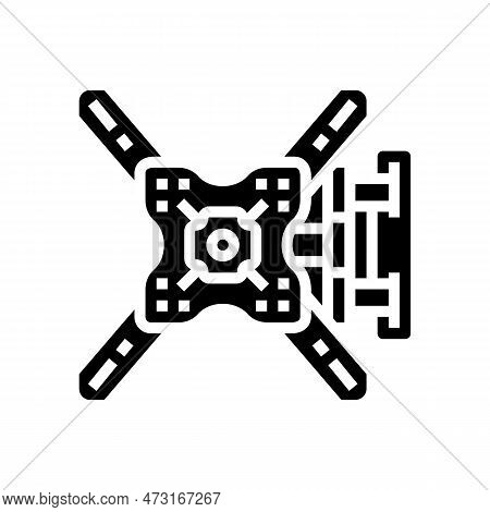 Tv Wall Mount Home Accessory Glyph Icon Vector. Tv Wall Mount Home Accessory Sign. Isolated Symbol I