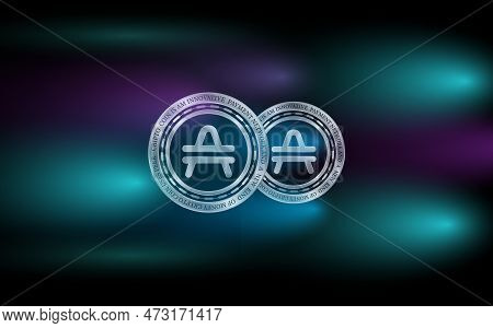 Abstract Glowing Fractal Lines Mesh Digital Background