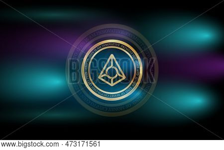 Abstract Glowing Fractal Lines Mesh Digital Background