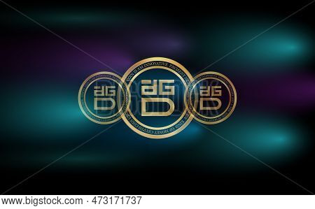 Abstract Glowing Fractal Lines Mesh Digital Background