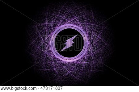 Abstract Glowing Fractal Lines Mesh Digital Background