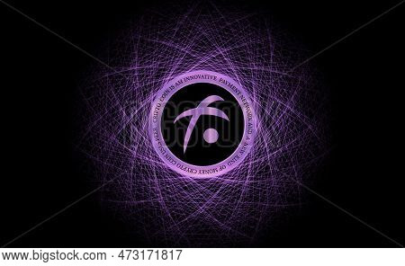 Fusion-fsn Virtual Currency Images. 3d Illustrations. Coin Logo