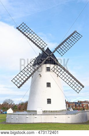 Lytham St Annes Windmill. Lytham Windmill Is Situated On Lytham Green In The Coastal Town Of Lytham 