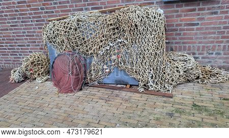 Urk, Netherlands - November 28, 2022:
Visiting The City Of Urk In A Mobile Home. Urk Used To Be An I