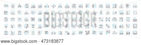Digital Finances Vector Line Icons Set. Digital, Finances, Banking, Payments, Online, Accounts, Debi