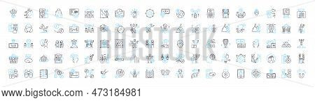 Business Metrics Vector Line Icons Set. Metrics, Kpis, Roi, Profit, Revenue, Cycle, Cost Illustratio