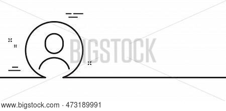 Headshot Line Icon. Avatar Placeholder Sign. User Profile Symbol. Minimal Line Illustration Backgrou