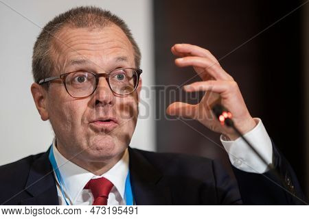Bucharest, Romania. 22th Mar, 2023: Hans Kluge, Who Regional Director For Europe, Speaks During A Pr