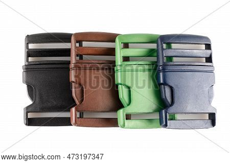 Color Plastic Fasteners - Fastex.  Reinforced Plastic Carabiner For Army And Camping Equipment. Plas