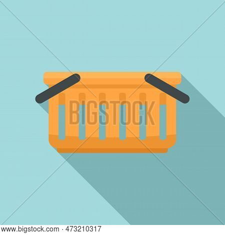 Eshop Basket Icon. Flat Illustration Of Eshop Basket Icon For Web Design