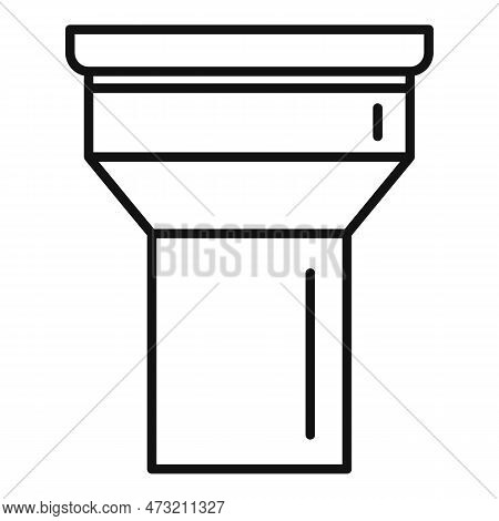 Drainpipe Gutter Icon. Outline Drainpipe Gutter Icon For Web Design Isolated On White Background