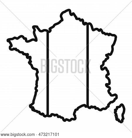 French Country Teritory Icon. Outline French Country Teritory Icon For Web Design Isolated On White 
