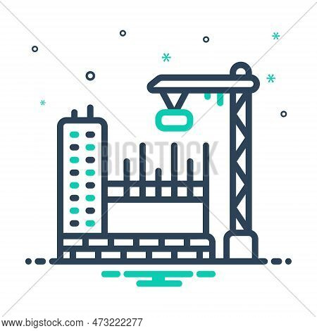 Mix Icon For Reconstruction Remake Repair Mending Refit Reparation Rehabilitation Restoration Constr