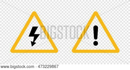 Warning Danger Sign Icon Simlpe Design. Vector Illustration