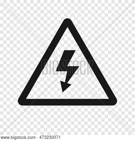 Warning Danger Sign Icon Simlpe Design. Vector Illustration