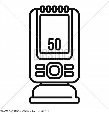 Echo Sounder Gadget Icon. Outline Echo Sounder Gadget Icon For Web Design Isolated On White Backgrou