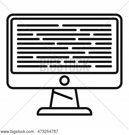 Testing Software Performance Icon. Outline Testing Software Performance Icon For Web Design Isolated