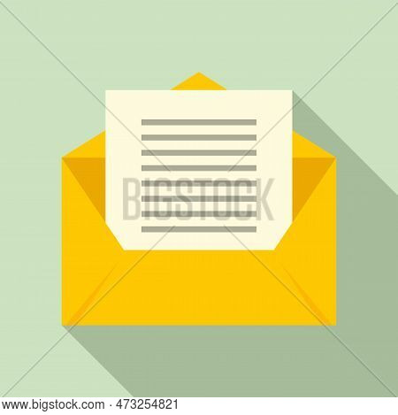 Linguist Envelope Icon. Flat Illustration Of Linguist Envelope Icon For Web Design