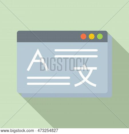 Linguist Web Page Icon. Flat Illustration Of Linguist Web Page Icon For Web Design