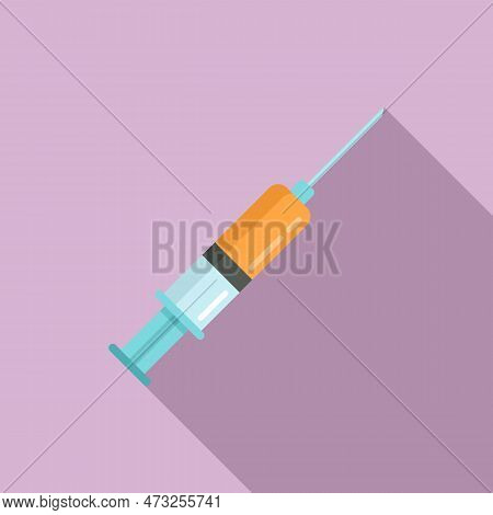 Chicken Pox Syringe Icon. Flat Illustration Of Chicken Pox Syringe Icon For Web Design