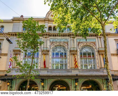 Liceu Theater On La Rambla Street, Barcelona, Spain