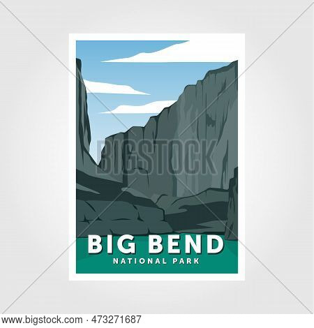 Big Bend National Park Poster Vector Illustration Design