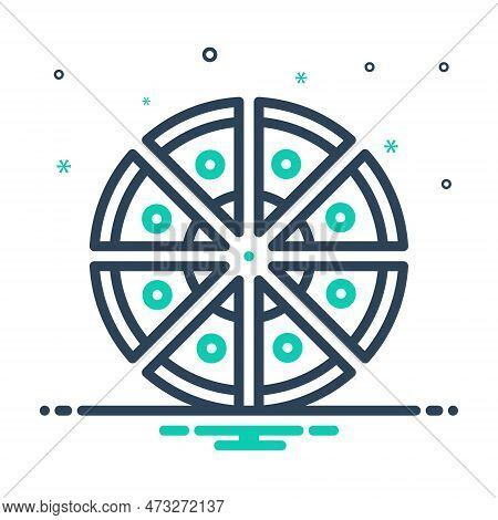 Mix Icon For Portion Slice Part Section Piece Allocation Segment Division Pizza Binnate Fragment