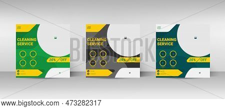 Cleaning Services Social Media Post Design Template