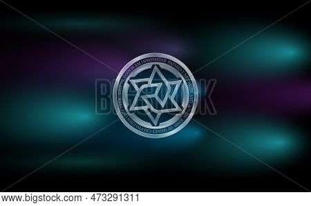 Abstract Glowing Fractal Lines Mesh Digital Background
