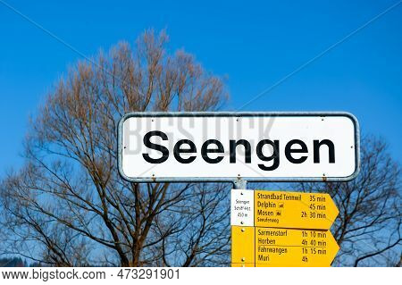Seengen, Switzerland - February 23, 2023: Seengen Is A Municipality In The Swiss Canton Of Aargau. I