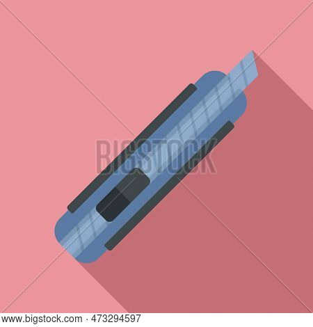 Cutter Metal Icon. Flat Illustration Of Cutter Metal Icon For Web Design