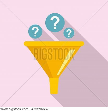 Sociology Funnel Icon. Flat Illustration Of Sociology Funnel Icon For Web Design