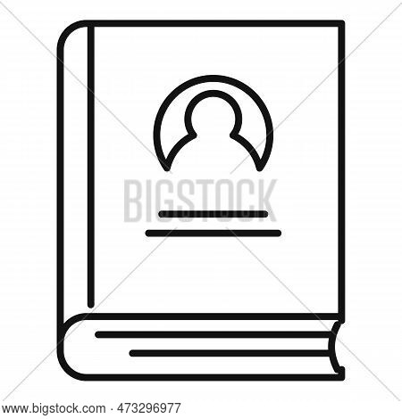 Sociology Old Book Icon. Outline Sociology Old Book Icon For Web Design Isolated On White Background