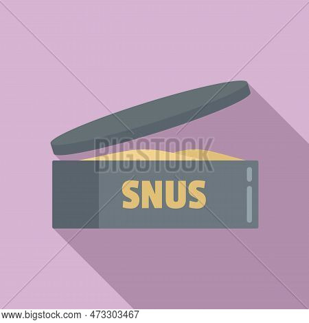 Snus Tin Can Icon. Flat Illustration Of Snus Tin Can Icon For Web Design