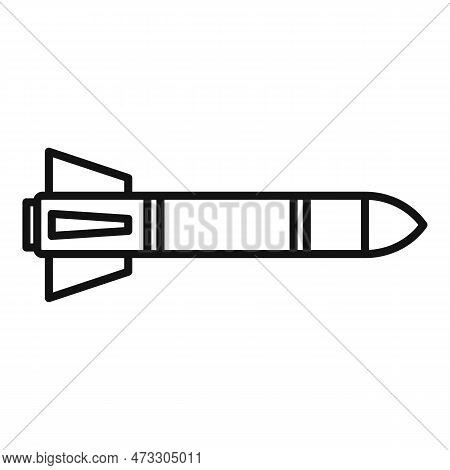 Missile Nuke Icon. Outline Missile Nuke Icon For Web Design Isolated On White Background