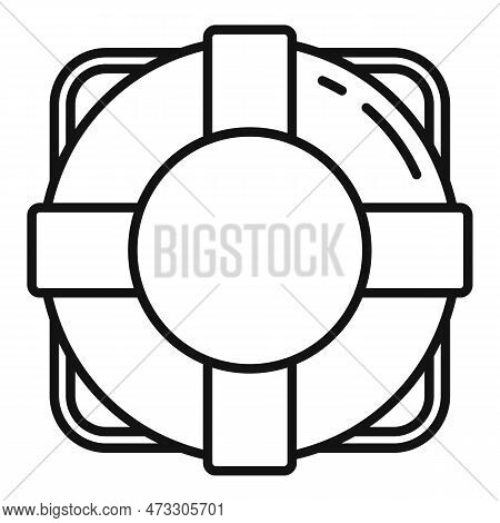 Guard Lifebouy Icon. Outline Guard Lifebouy Icon For Web Design Isolated On White Background