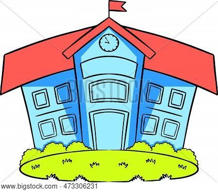 School House College Childhood City Architecture Building For Kids