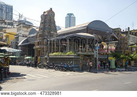 Bangkok, Thailand - December 13, 2016: View Of Hindu Temple Sri Mariam Man