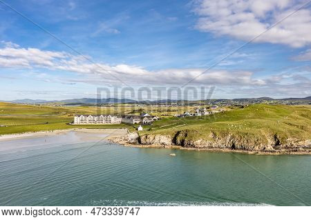 Aerial Of The Beautiful Coast At Downings, County Donegal - Ireland