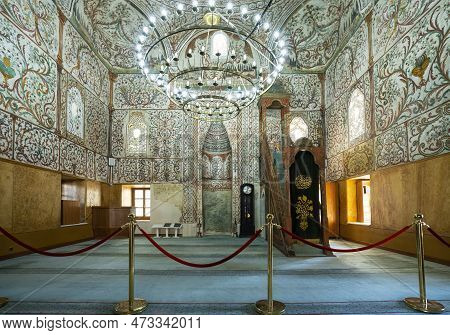 Tirana, Albania. March 2023.  Indoor View Of The Et'hem Bej Mosque In Skenderbej Square In The City 