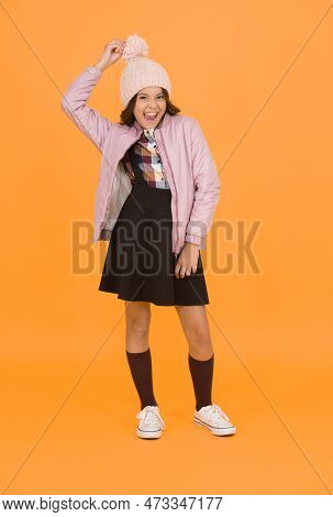 Best Free Time. Beauty Fashion For Kid. Back To School. Ready For Winter Vacation. Cosy Autumn Cloth