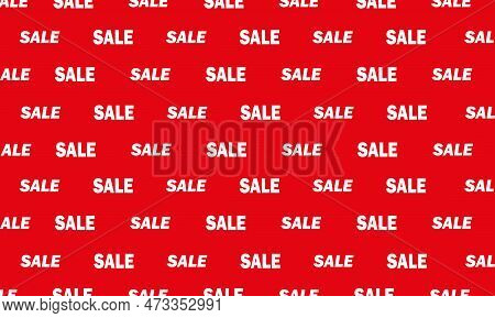Red Banner With The Inscription Sale, Discounts, Banner, Inscription Sale On A Red Background Vector
