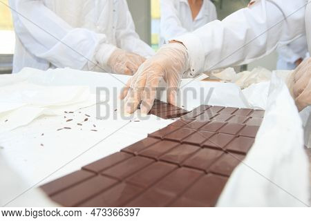 Ilheus, Bahia, Brazil - March 24, 2023: Production Of Chocolate By Students Of A Public School, In T