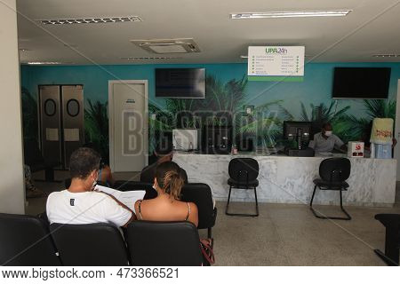 Ilheus, Bahia, Brazl - July 10, 2022: View Of The Emergency Care Unit - Upa 24hs - In The Neighborho