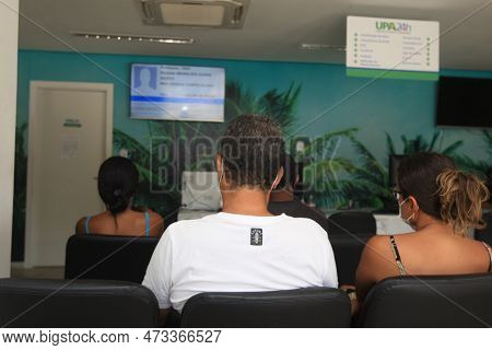 Ilheus, Bahia, Brazl - July 10, 2022: View Of The Emergency Care Unit - Upa 24hs - In The Neighborho