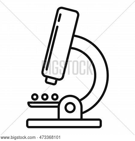 Ichthyology Microscope Icon. Outline Ichthyology Microscope Icon For Web Design Isolated On White Ba