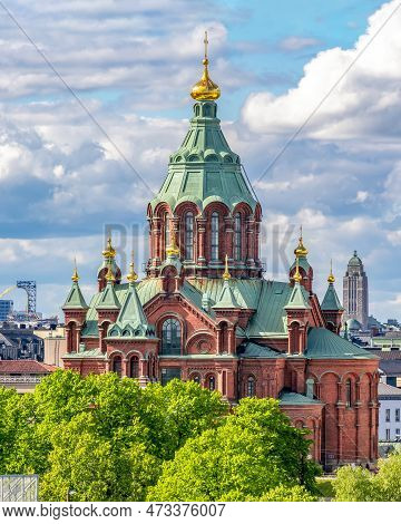 Uspenski Cathedral (uspenskin Katedraali) In Helsinki, Finland